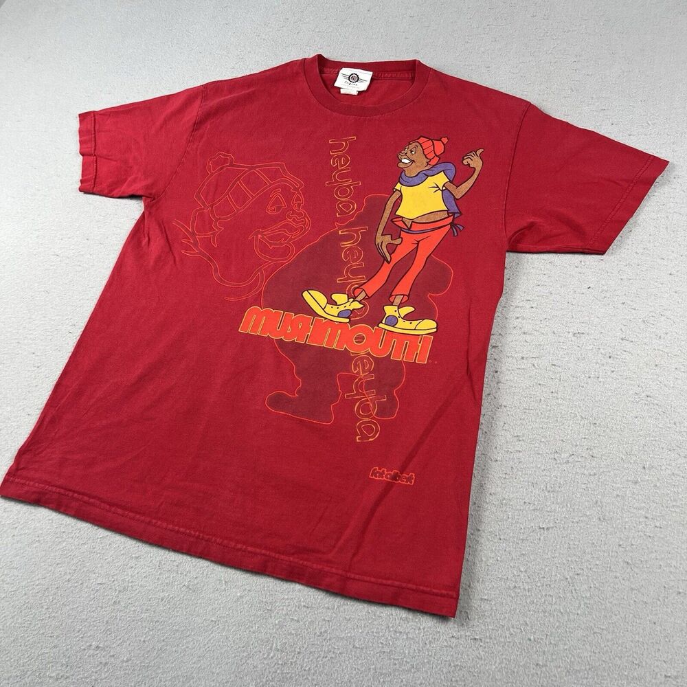 Vintage Fat Albert Mushmouth Shirt Men’s Large Red Short Sleeve Graphic Print - Picture 7 of 16